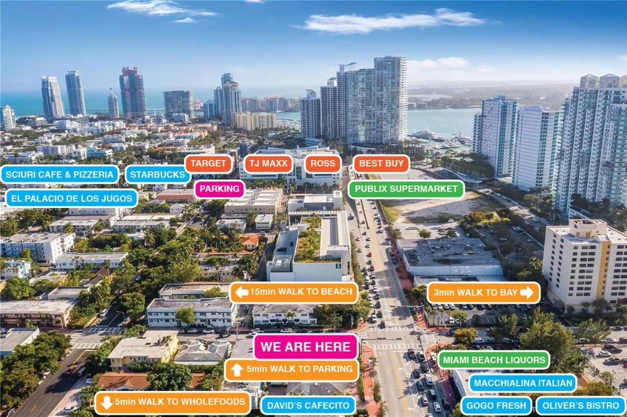 South Beach Free Parking Family & Pet Friendly Walk To Beach & Bay マイアミビーチ エクステリア 写真